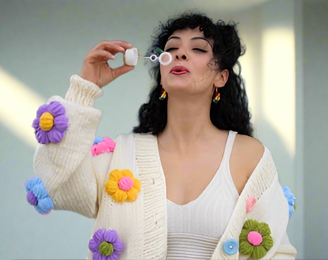 Strawberry Knit Cardigan, embroidery fruit Sweater, Cottagecore school Gifts, Handmade Chunky Crop Cardigan, Aesthetic Knitwear for Girls